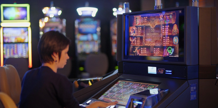 playing slots machine